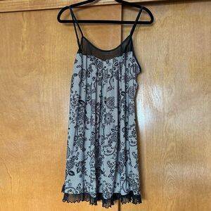 Floral Applique Lace Slip Cami Dress Whimsygoth Fairy Dark Romantic Witchy